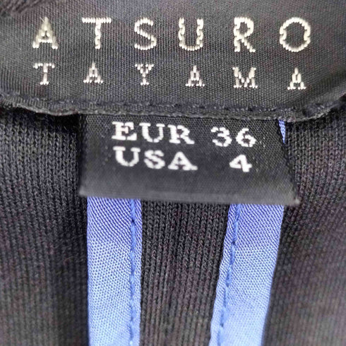 アツロウタヤマ ATSURO TAYAMA ボタンレス ドレープ ジャケット レディース